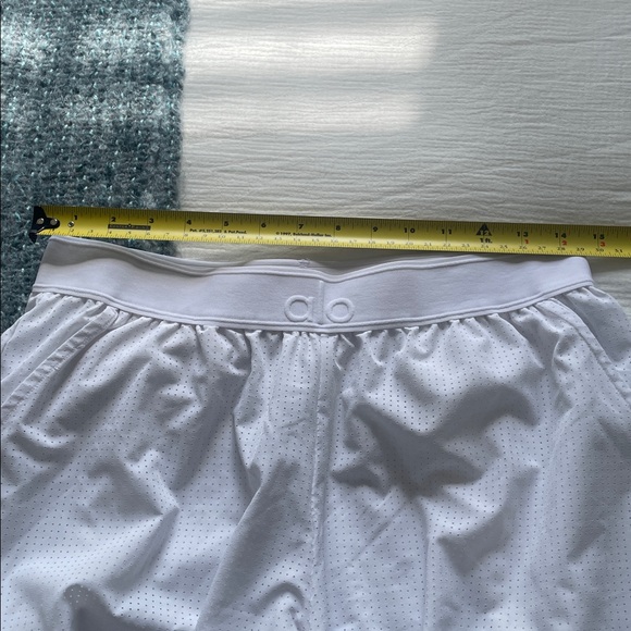 Alo Yoga Mesh Mirage Wide Leg Trousers White Medium - Picture 9 of 16